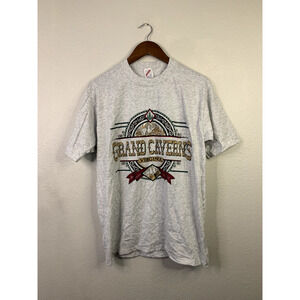 Vintage Grand Caverns Shirt Virginia Jerzees Graphic Test Print Tee VTG Large